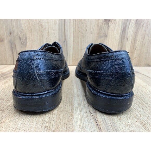 Allen Edmonds Mens MacNeil Wingtip Derby Dress Shoes Black Leather Brogues 11 B main image 4